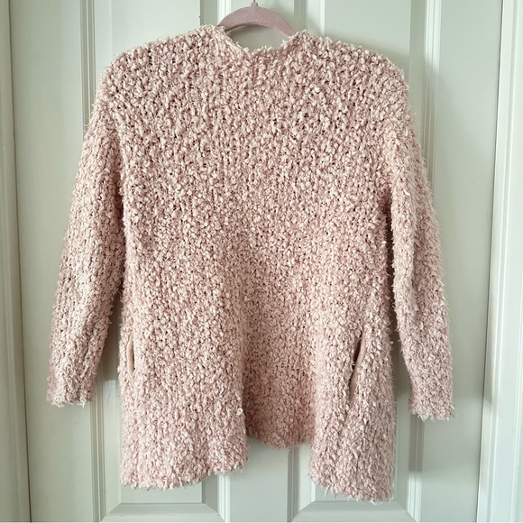 Zara Girls’ Knit Cardigan Sweater in Blush Pink - Picture 4 of 6